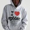 Sp5der Souvenir Hoodie Heather Grey