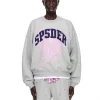 Sp5der Varsity Web Crewneck Heather Grey