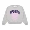 Sp5der Varsity Web Crewneck Heather Grey