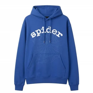 Sp5der Web Graphic Hoodie Blue