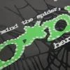 Sp5der Web Graphic Hoodie Charcoal Green