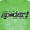 Sp5der Web Graphic Hoodie Green