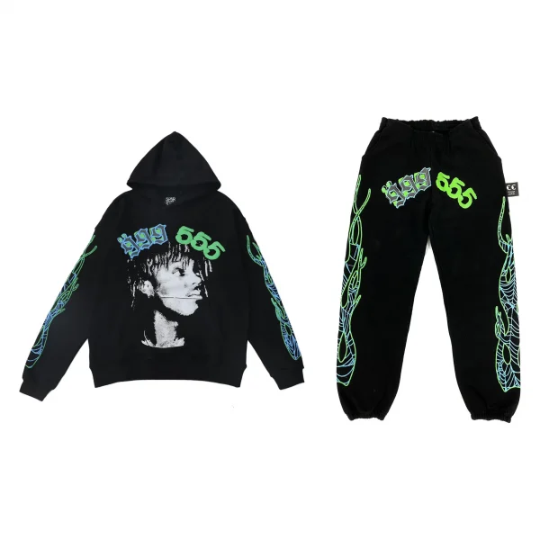 999 Club Spider Young Thug Tracksuit Black