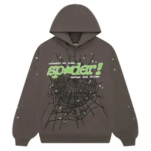 Sp5der Punk V2 Hoodie Slate Grey