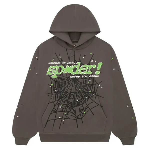 Sp5der Punk V2 Hoodie Slate Grey