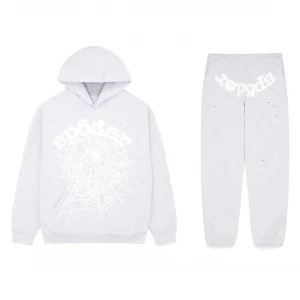 Sp5der OG Web Tracksuit Heather Grey