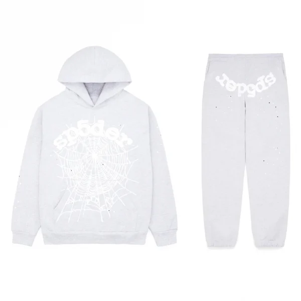 Sp5der OG Web Tracksuit Heather Grey